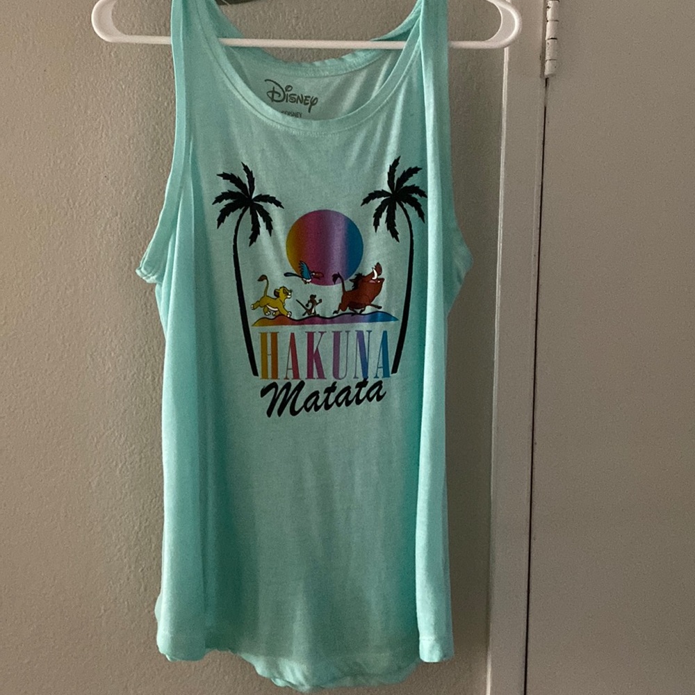 Teal Lion King tank top, Size Large (11-13/ Juniors)
